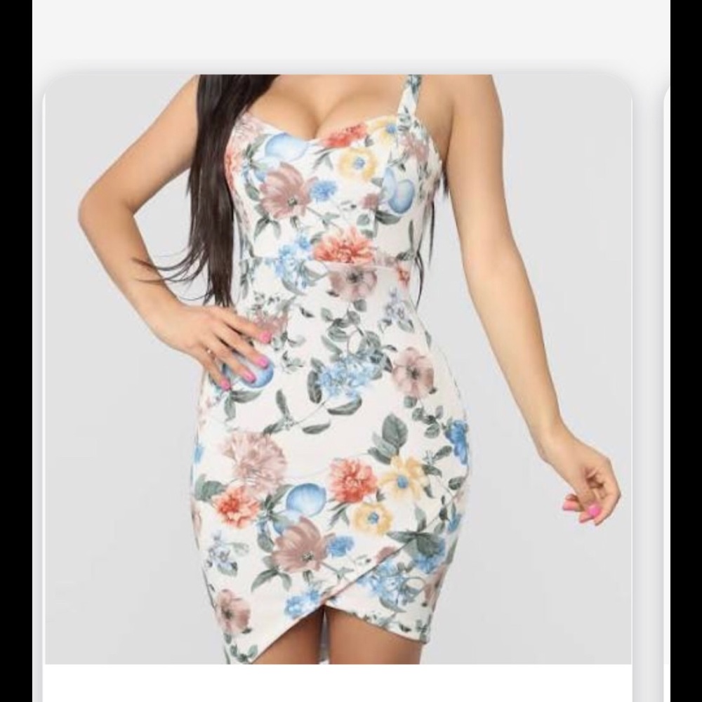 NWOT 1X Fashion Nova floral midi dress